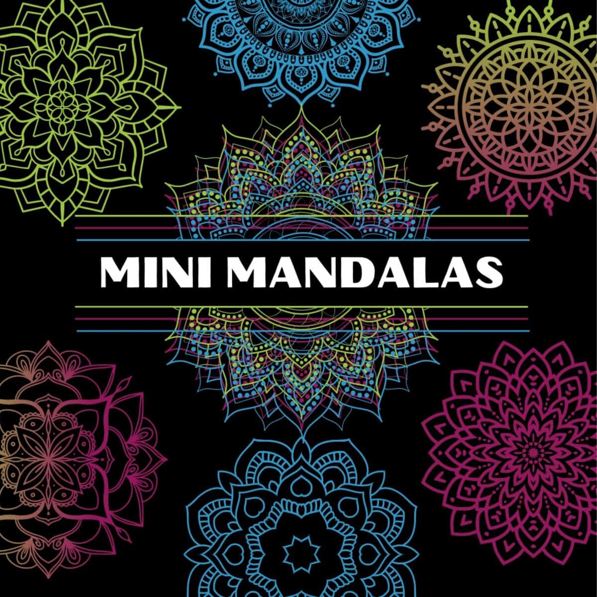 image of cover of coloring book with little mandalas 