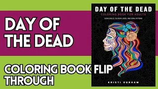 day-of-the-dead-coloring-book-flip-through-see-inside-sugar-skulls-calavera-ladies-halloween-coloring