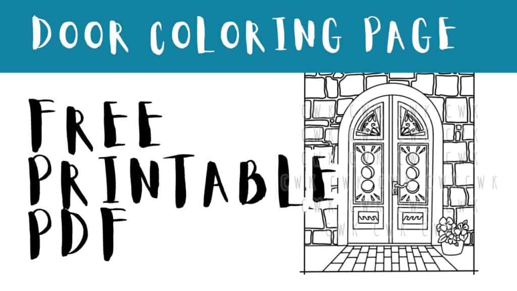 FREE Door Coloring Page [Printable Download PDF Coloring Pages]